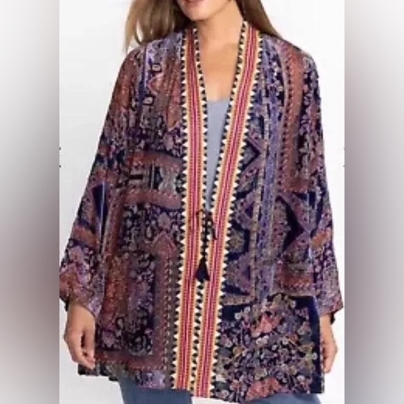 Johnny Was Sweaters - Johnny Was Omo Burnout Cardigan New with tags